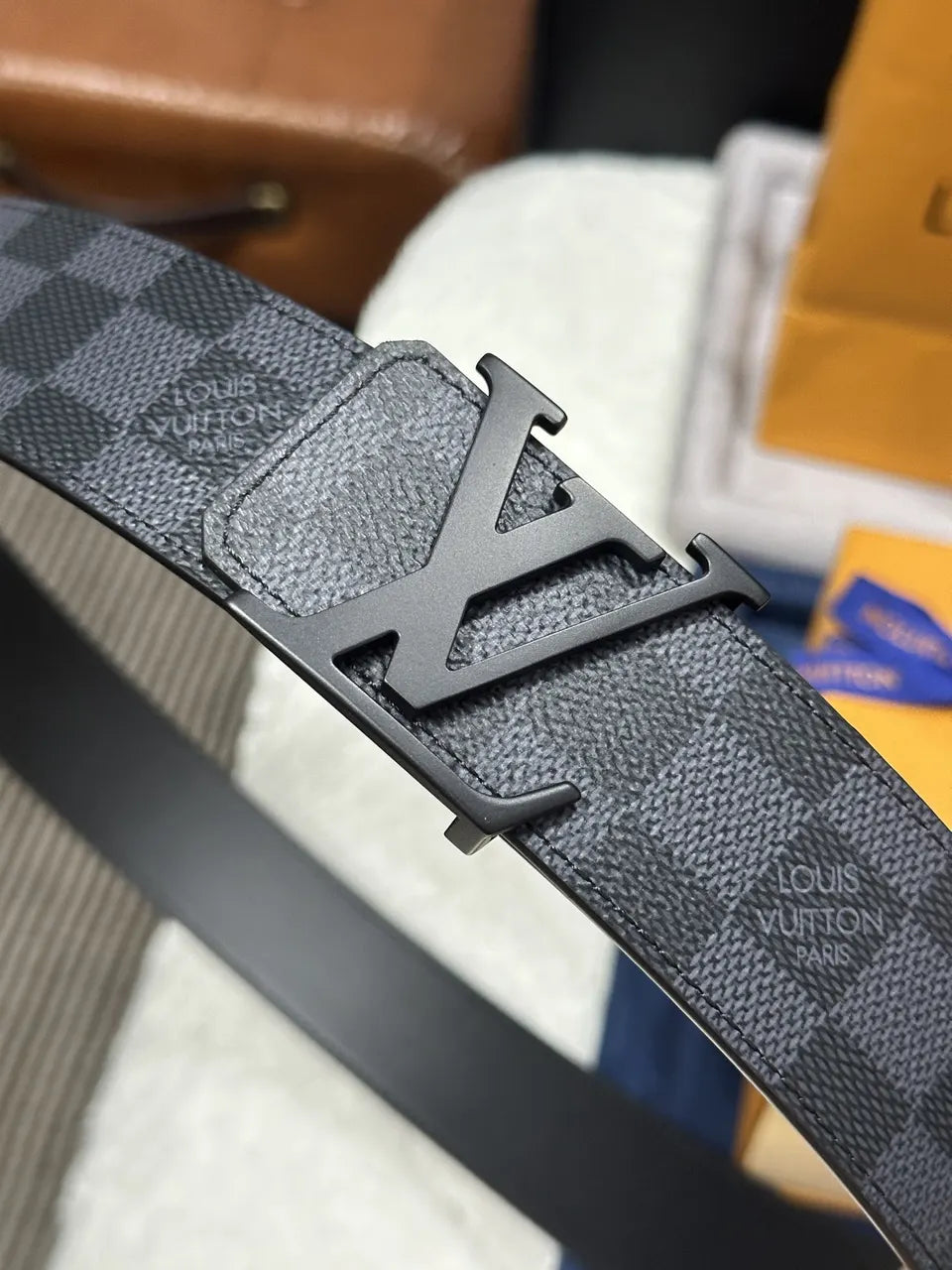 Damier Graphite Matte Black Belt - Hình 4