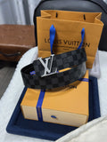 silver lv Louis Vuitton Damier Infini Belt