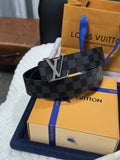 silver buckle Louis Vuitton Damier Infini Belt