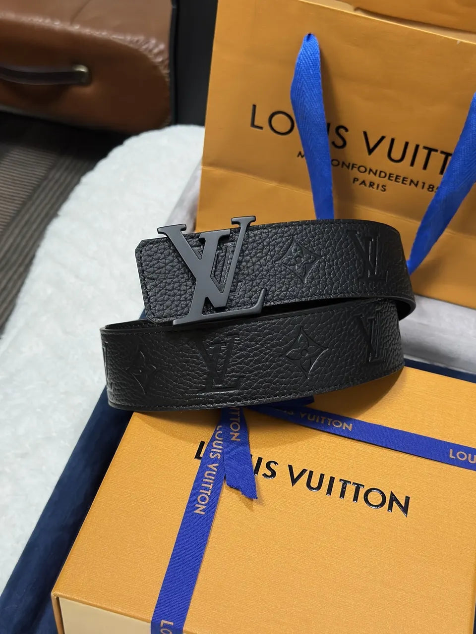 Louis Vuitton Taurillon Leather Belt