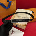 Louis Vuitton Rectangular Buckle Black Leather Belt