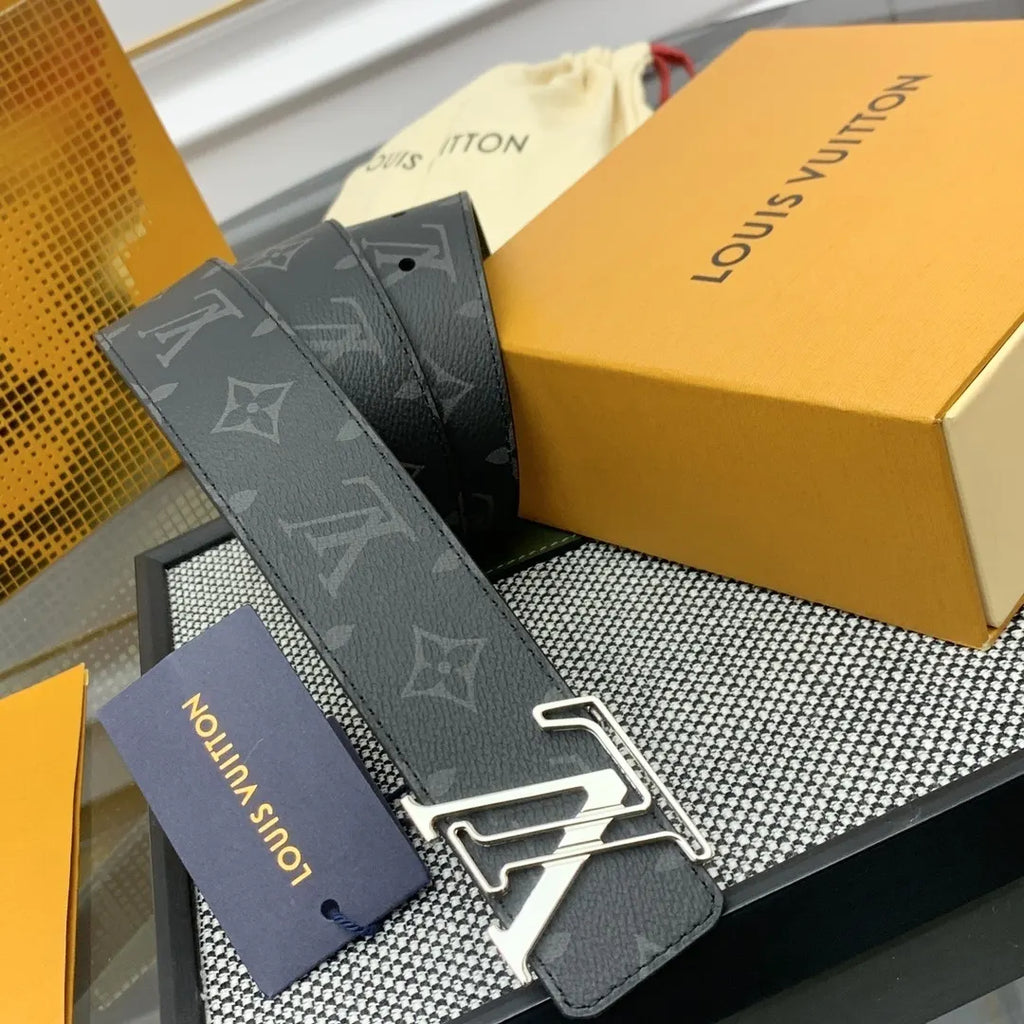 Louis Vuitton Black Monogram Empreinte Belt - Hình 3