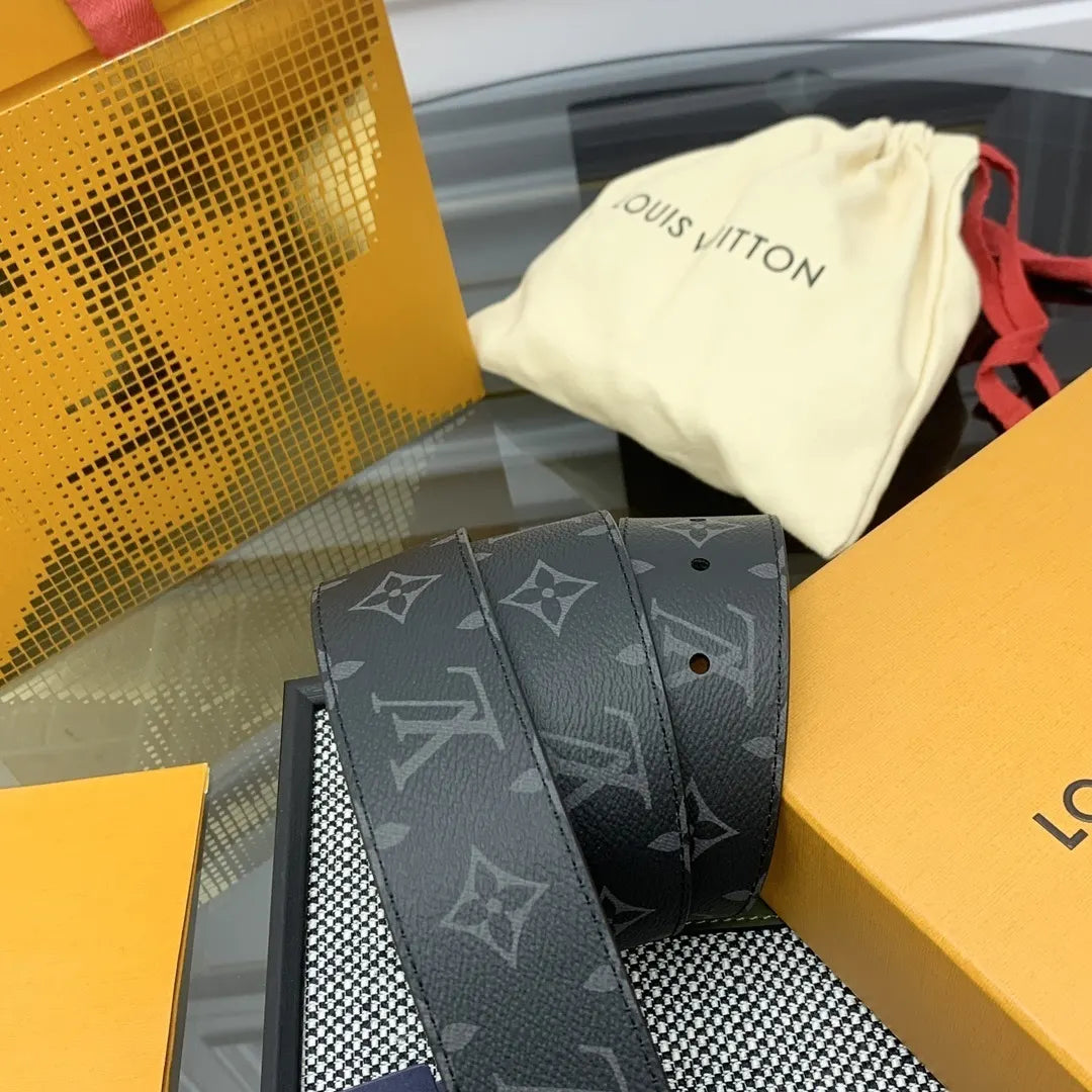Louis Vuitton Black Monogram Empreinte Belt - Hình 4
