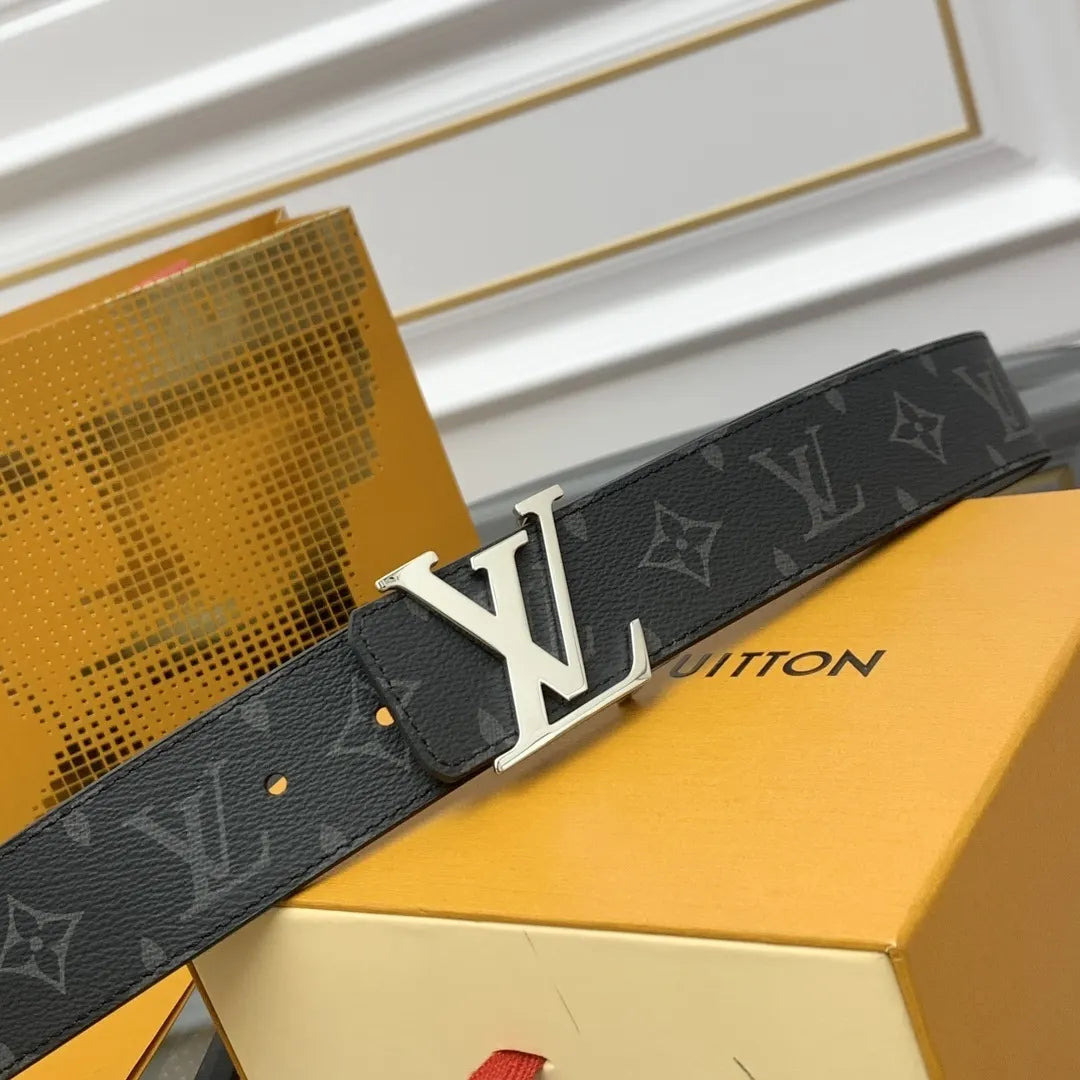 Monogram Shadow Silver Buckle Belt