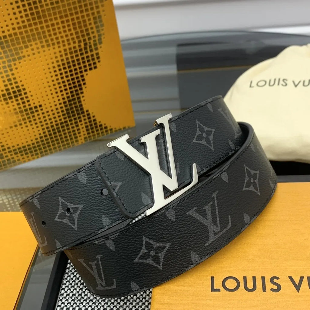 Monogram Shadow Silver Buckle Belt - Hình 2