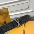 LV Black Monogram 3D Buckle Belt