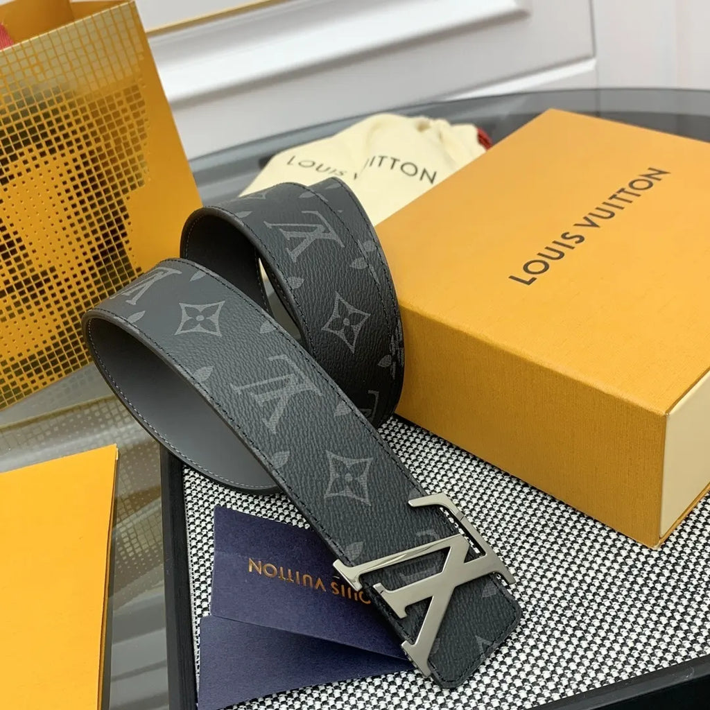 LV Black Monogram 3D Buckle Belt - Hình 3
