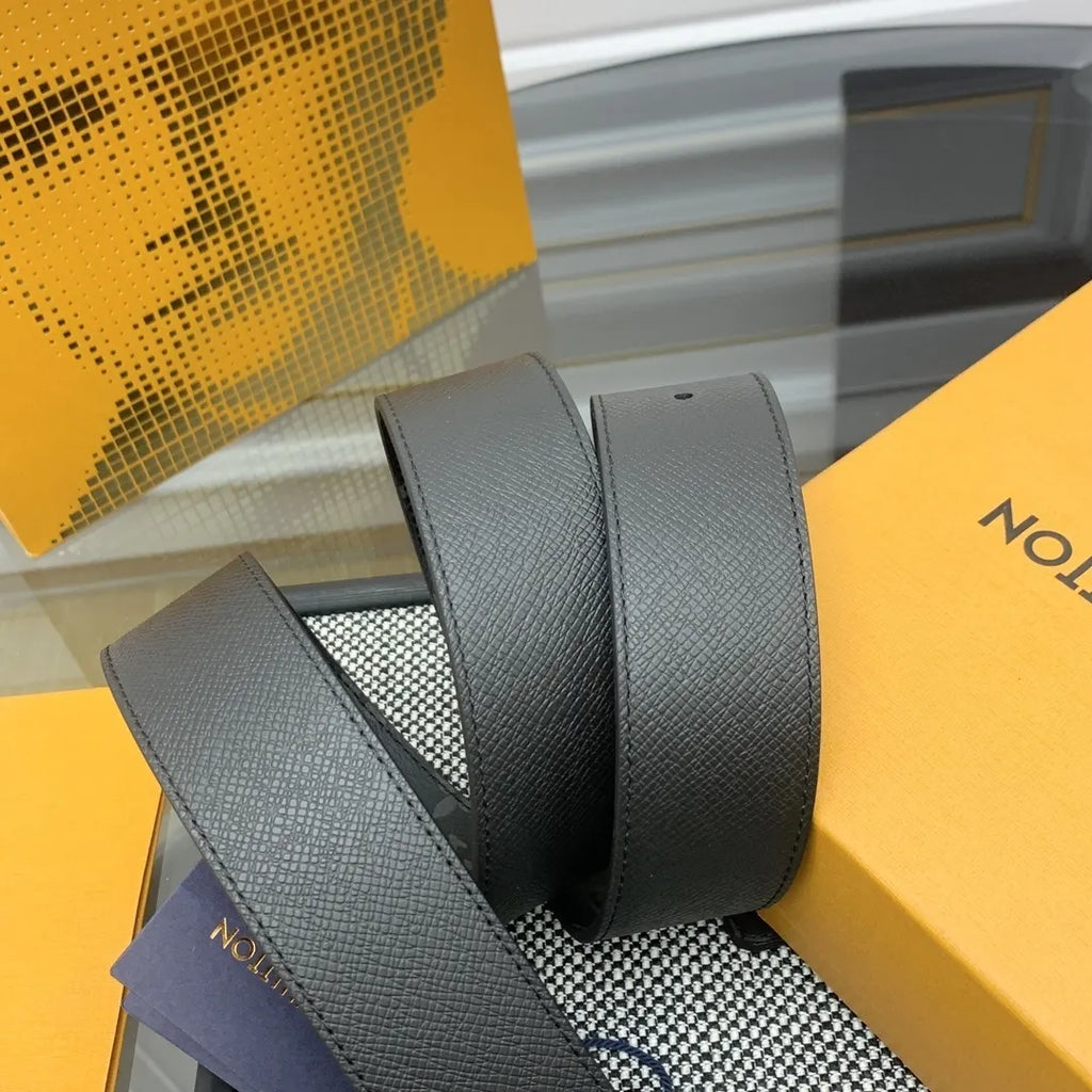 Louis Vuitton Black Monogram Matte Buckle Belt - Hình 5