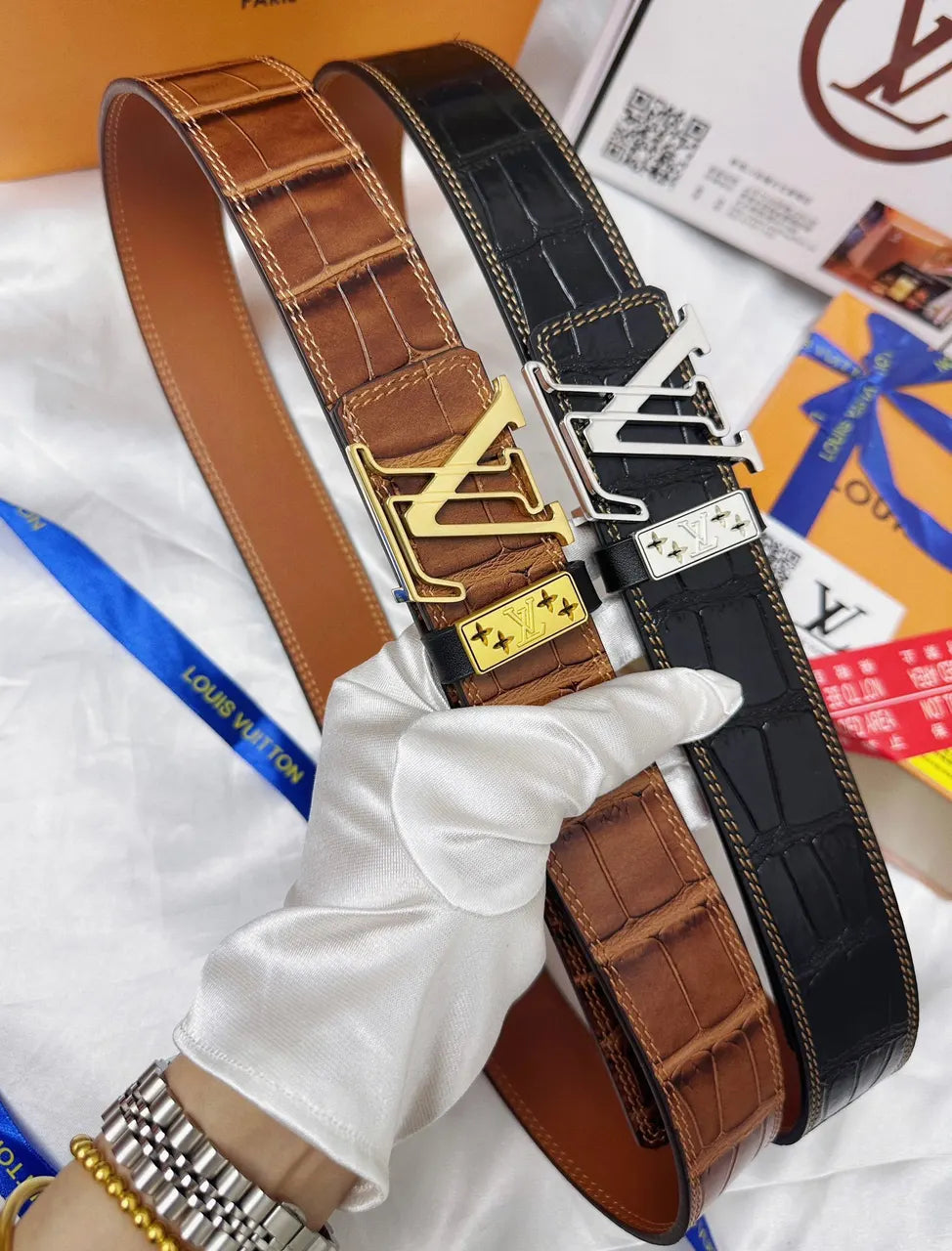 Louis Vuitton Croc Belt