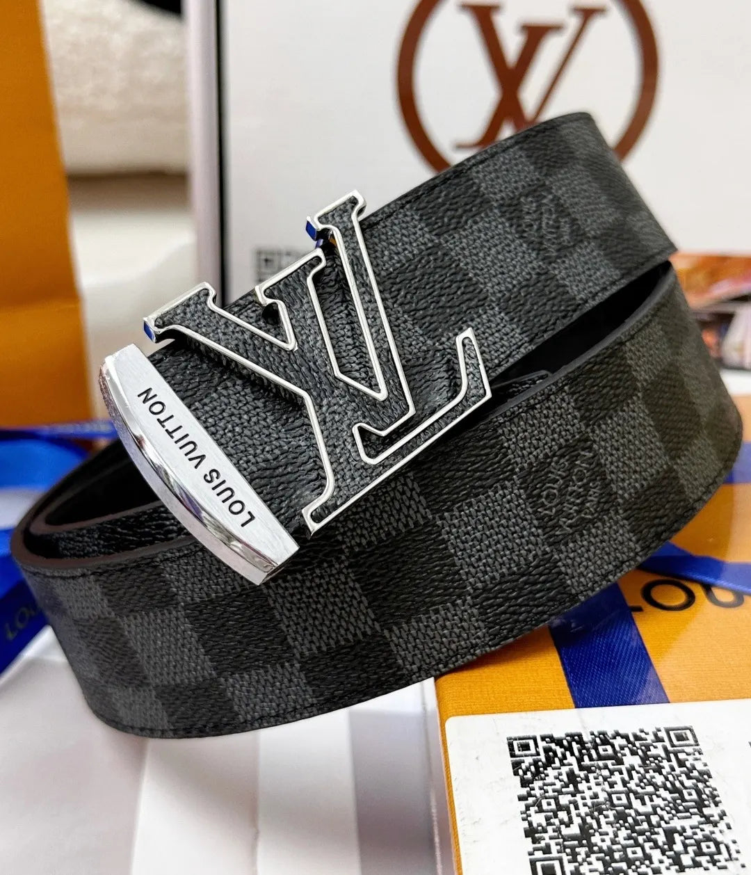 Damier Ebene LV Belt - Hình 2