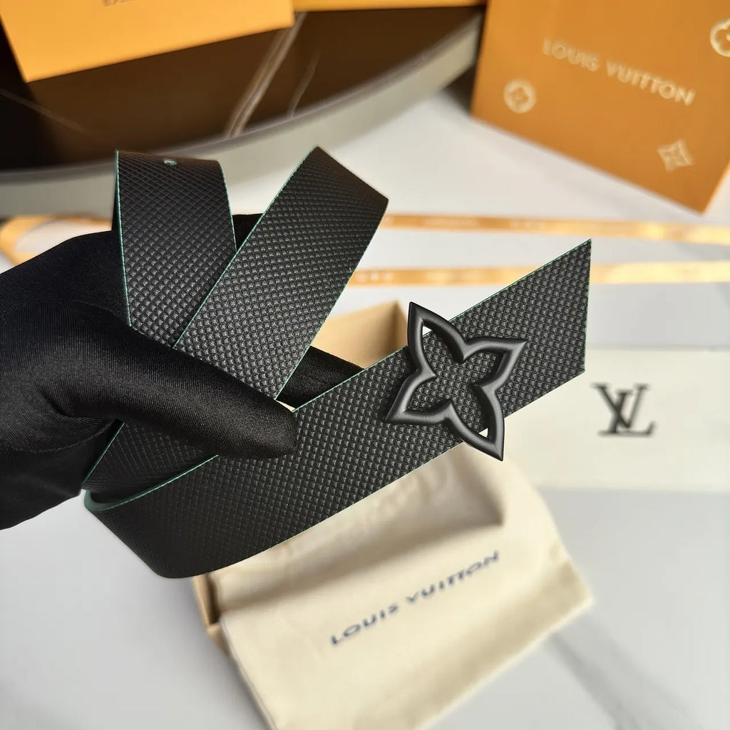 Louis Vuitton Black Flower Belt - Hình 2