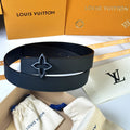 Louis Vuitton Black Flower Buckle Belt