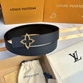 Louis Vuitton Navy Belt leather
