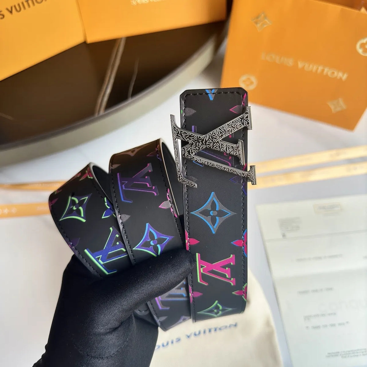 LV Black Multicolor Belt