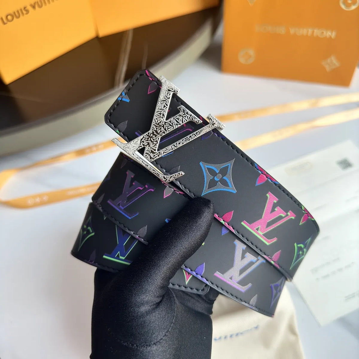 LV Black Multicolor Belt
