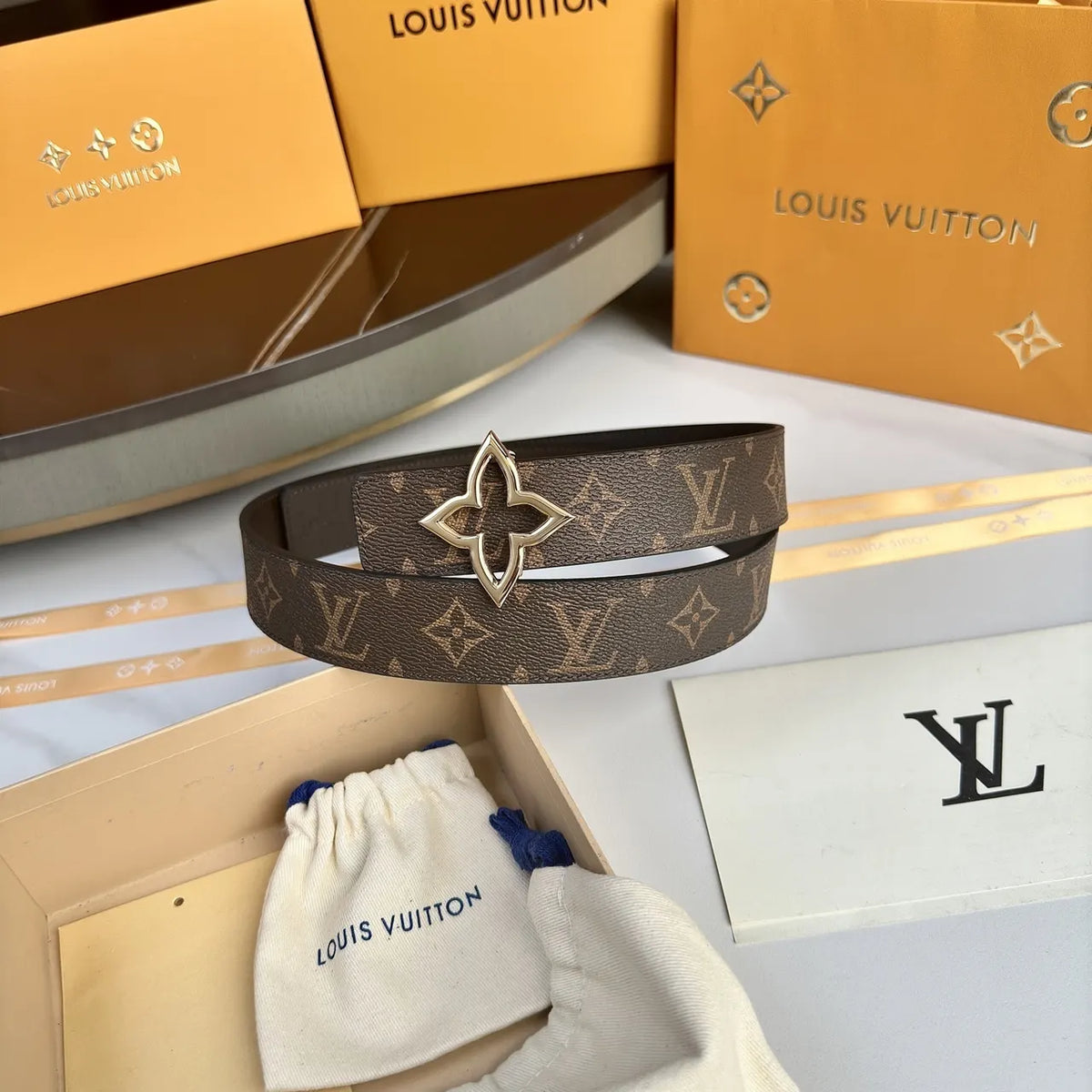 LV Monogram Flower Belt