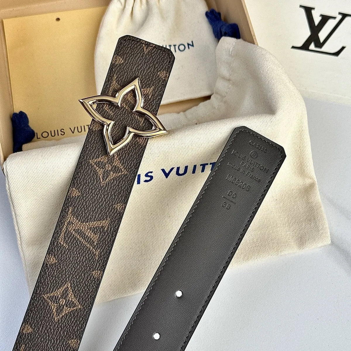 LV Monogram Flower Belt - Hình 6