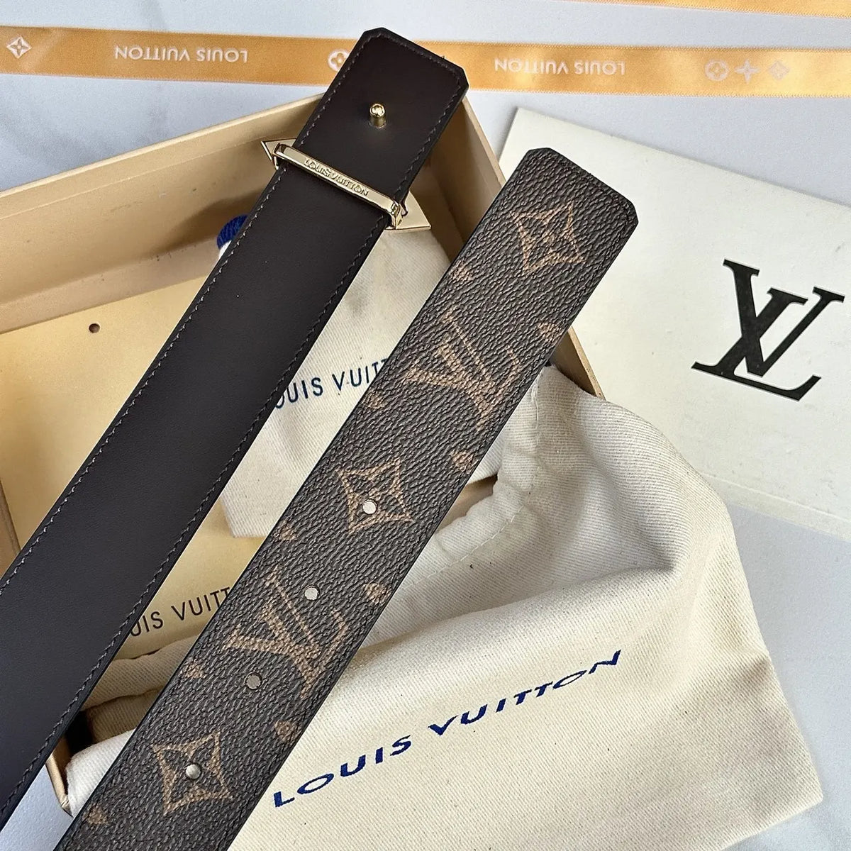 LV Monogram Flower Belt - Hình 7