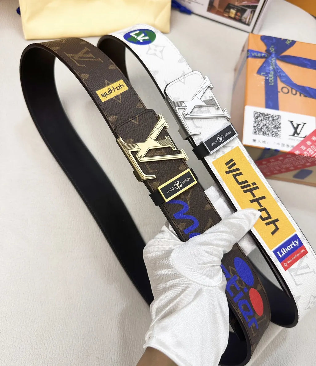 Louis Vuitton Brown Monogram Comic Belt