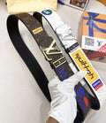 Louis Vuitton Brown Monogram Comic Belt