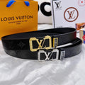 Louis Vuitton Gold LV Buckle Belt