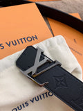 Louis Vuitton Embossed Black Belt monogram
