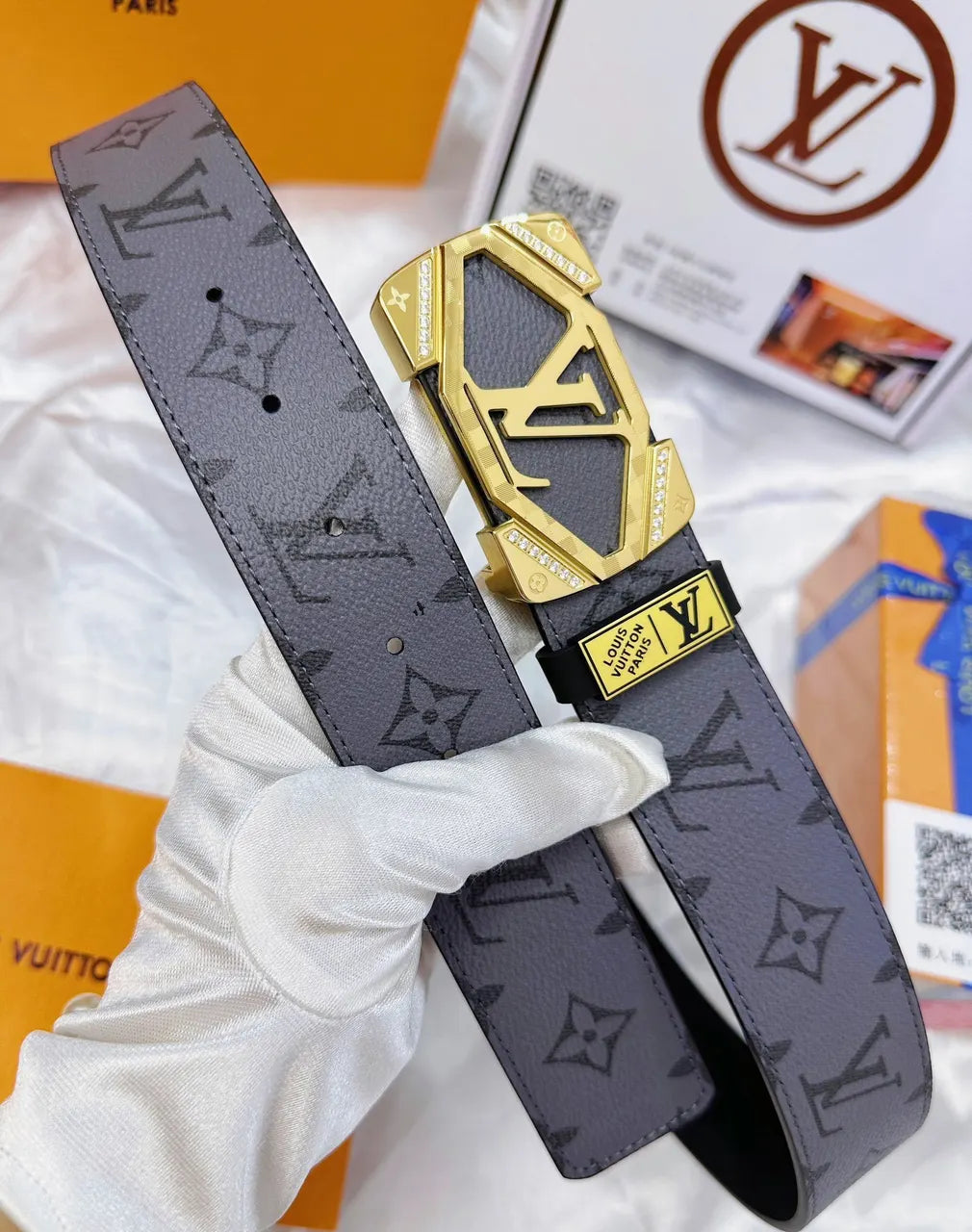 Louis Vuitton Diamond Buckle Belt - Hình 6