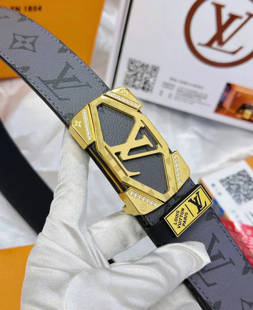 Louis Vuitton Diamond Buckle Belt - Hình 7