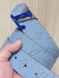 Louis Vuitton Sky Blue Monogram Belt