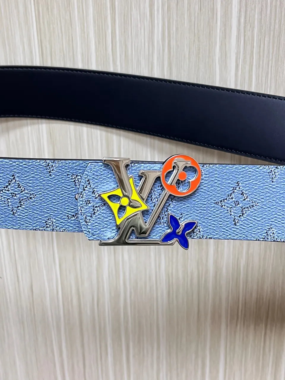 Louis Vuitton Sky Blue Belt - Hình 5