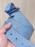 LV Light Blue Monogram Belt