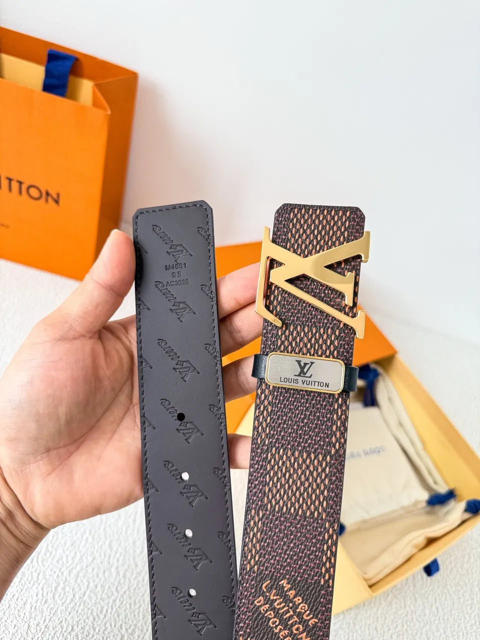 Louis Vuitton Damier Graphite Belt 3852 - Hình 8