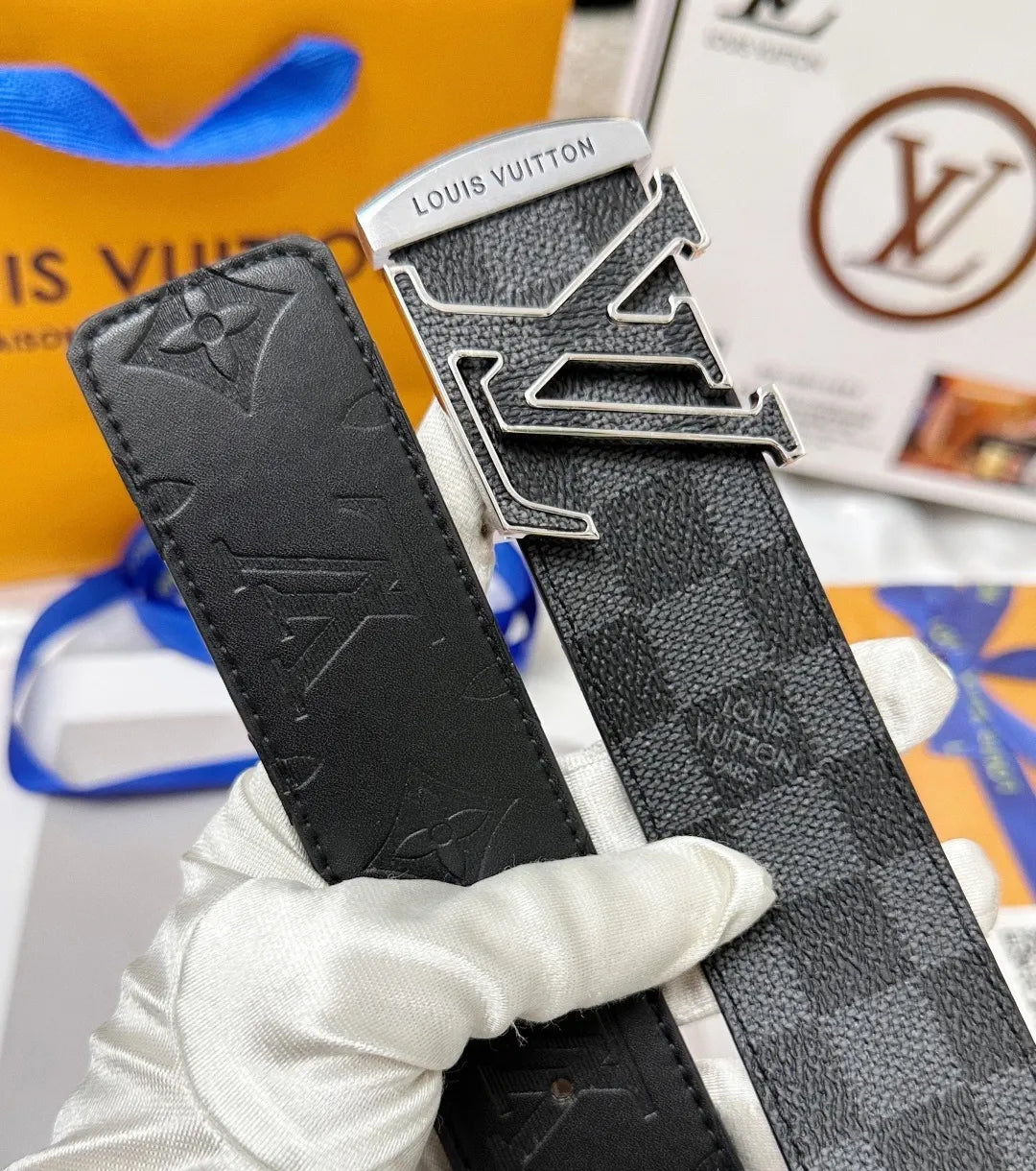 Louis Vuitton Damier Graphite Belt lv - Hình 5
