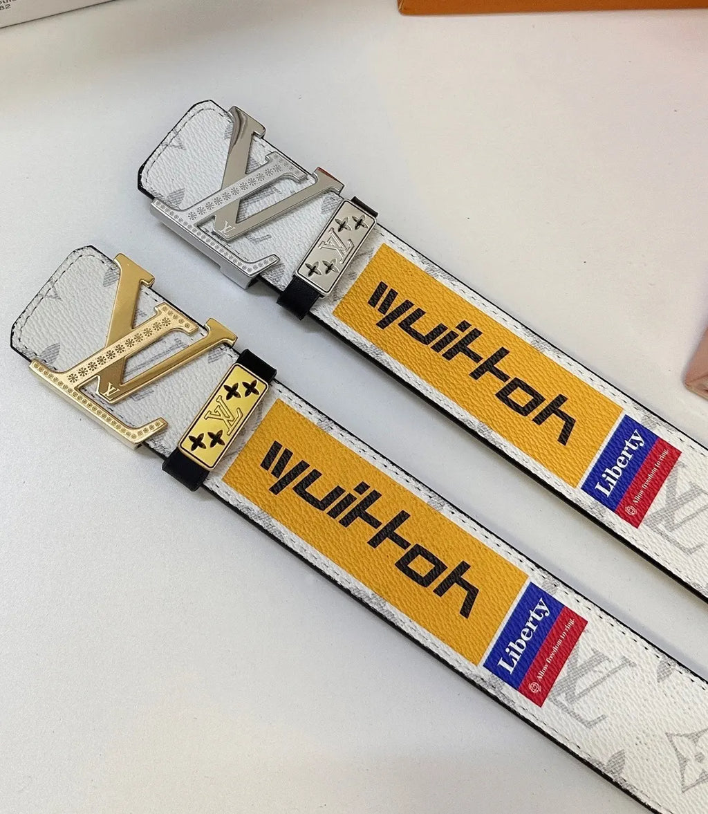 Louis Vuitton White Monogram Liberty Belt