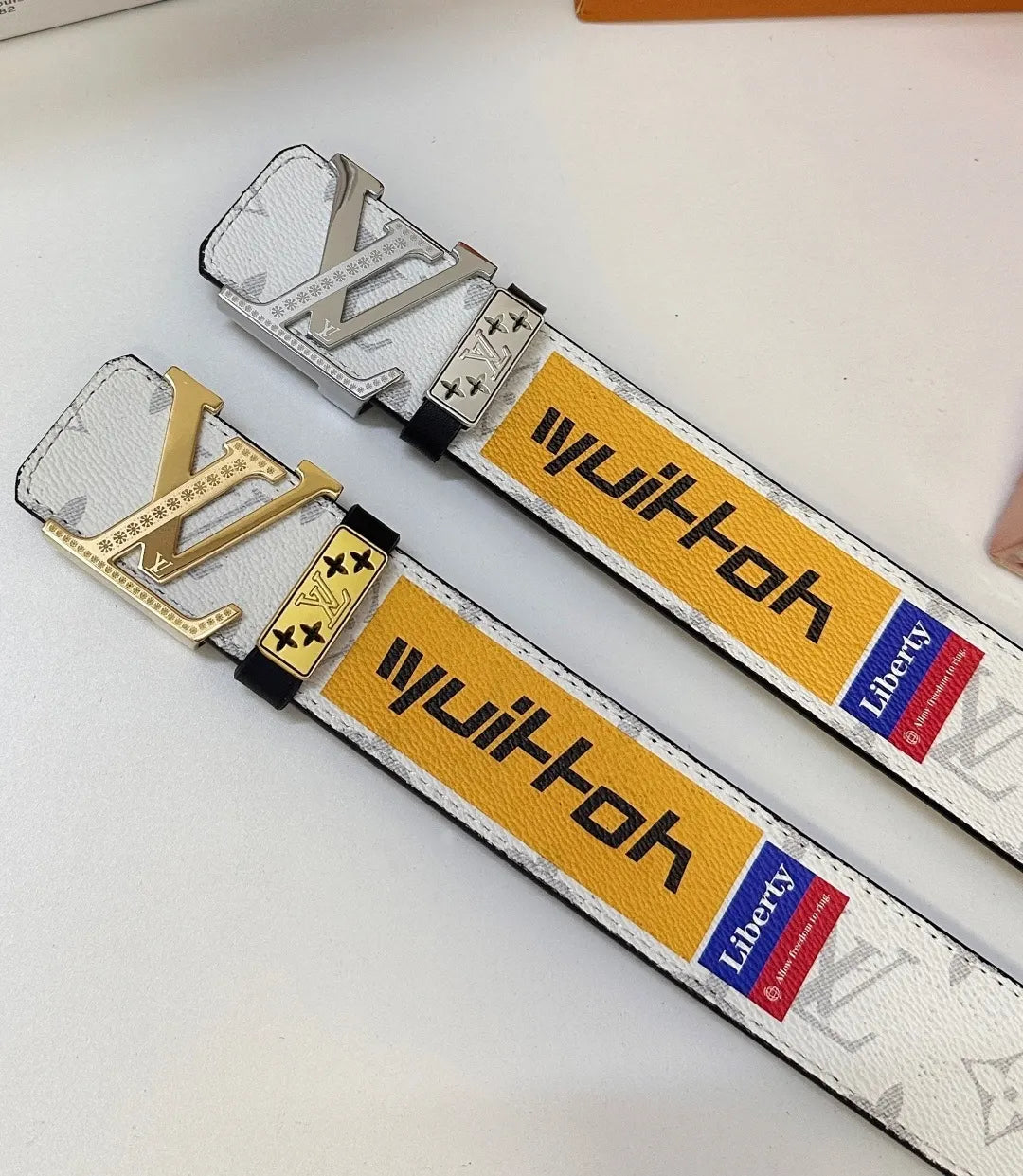 Louis Vuitton White Monogram Liberty Belt