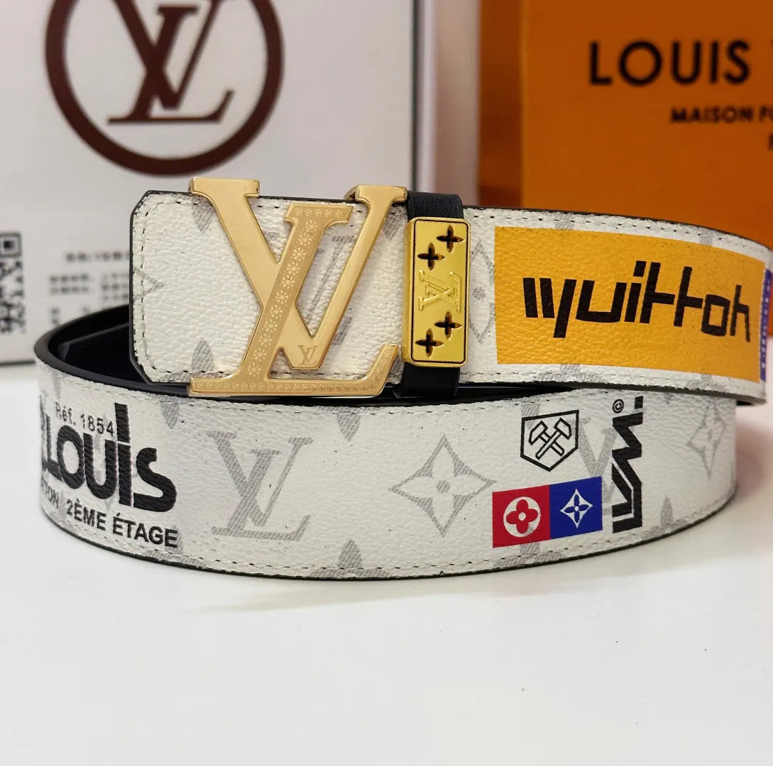 Louis Vuitton White Monogram Liberty Belt - Hình 4
