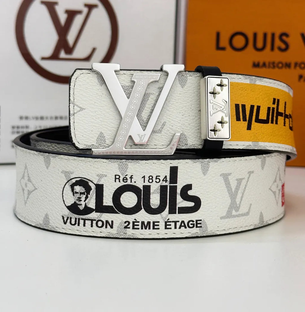 Louis Vuitton White Monogram Liberty Belt - Hình 5