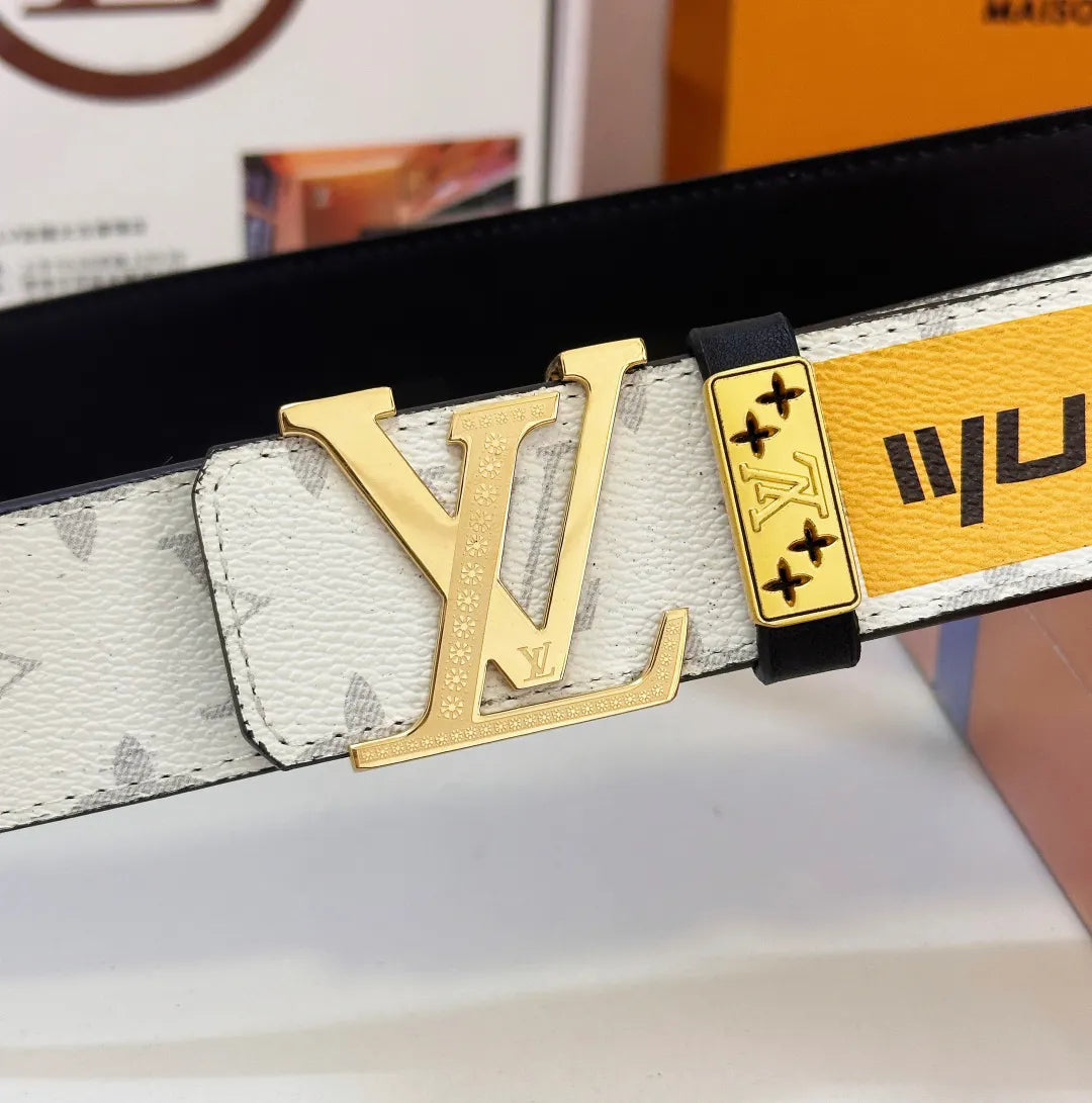 Louis Vuitton White Monogram Liberty Belt - Hình 6
