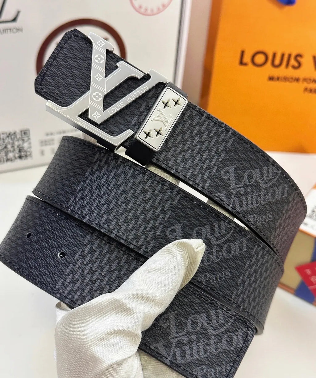 Louis Vuitton Black Monogram Shadow Belt - Hình 2