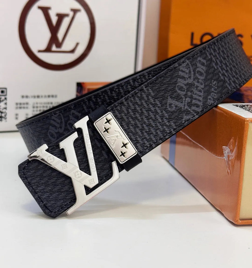 Louis Vuitton Black Monogram Shadow Belt - Hình 4