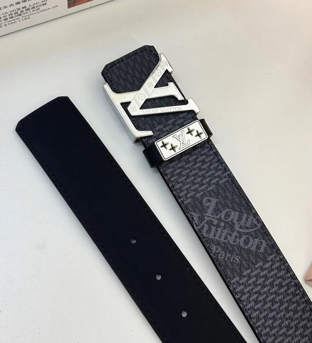 Louis Vuitton Black Monogram Shadow Belt - Hình 5