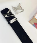 monogrammed Louis Vuitton Navy Belt