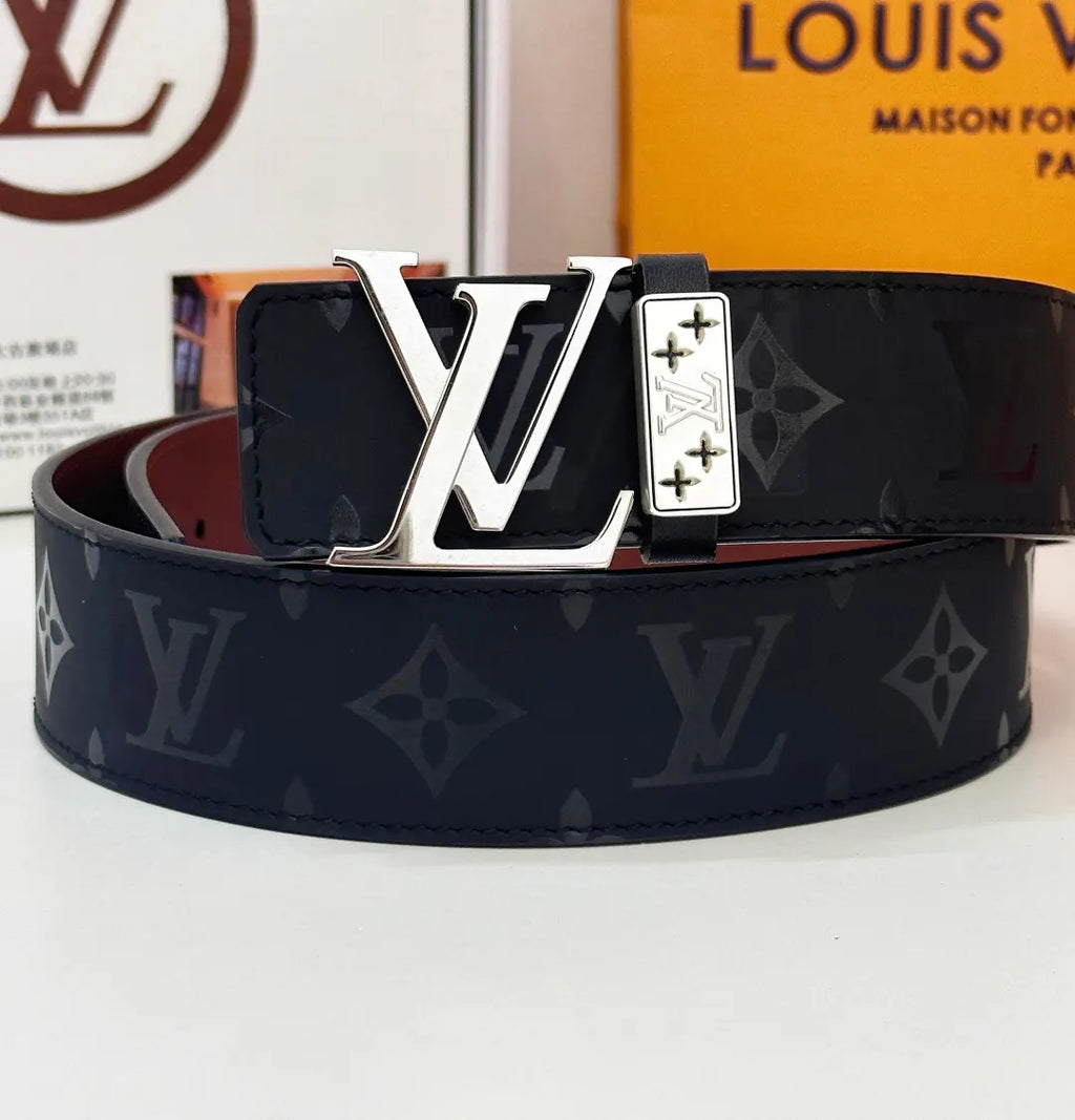 monogrammed Louis Vuitton Navy Belt - Hình 2