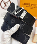 matte Louis Vuitton Monogram Eclipse Belt