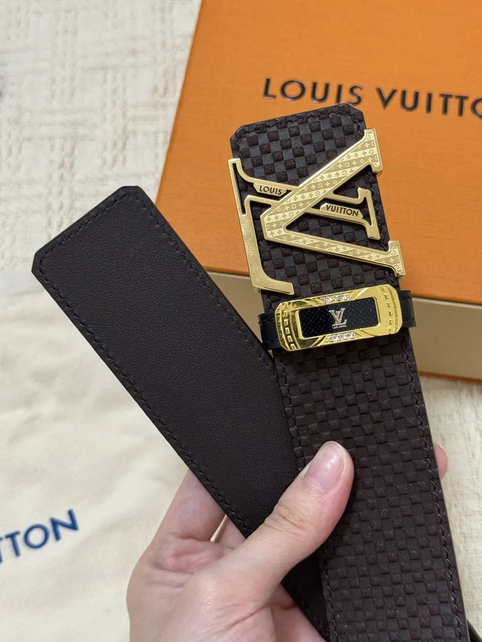 LV Damier Ebene Belt - Hình 4