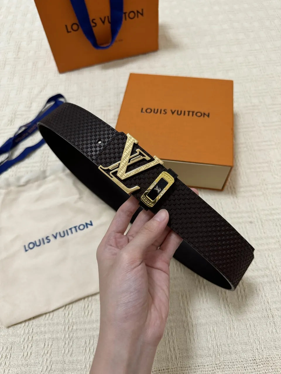 LV Damier Ebene Belt - Hình 5
