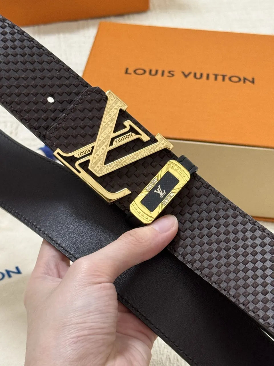 LV Damier Ebene Belt - Hình 6