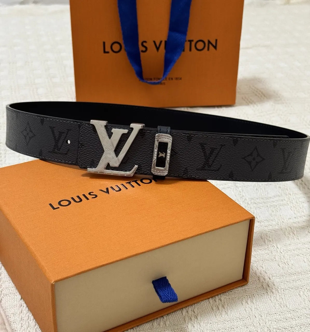 Louis Vuitton Black Monogram Shadow Belt - Hình 6