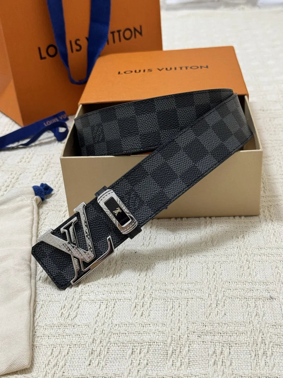 Louis Vuitton Damier Infini Belt silver - Hình 2