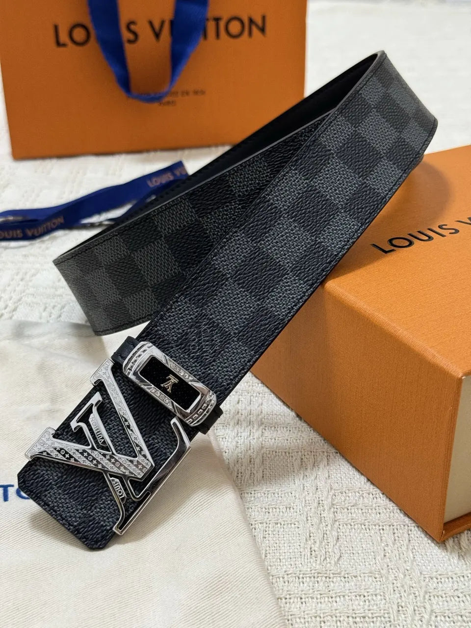 Louis Vuitton Damier Infini Belt silver - Hình 8